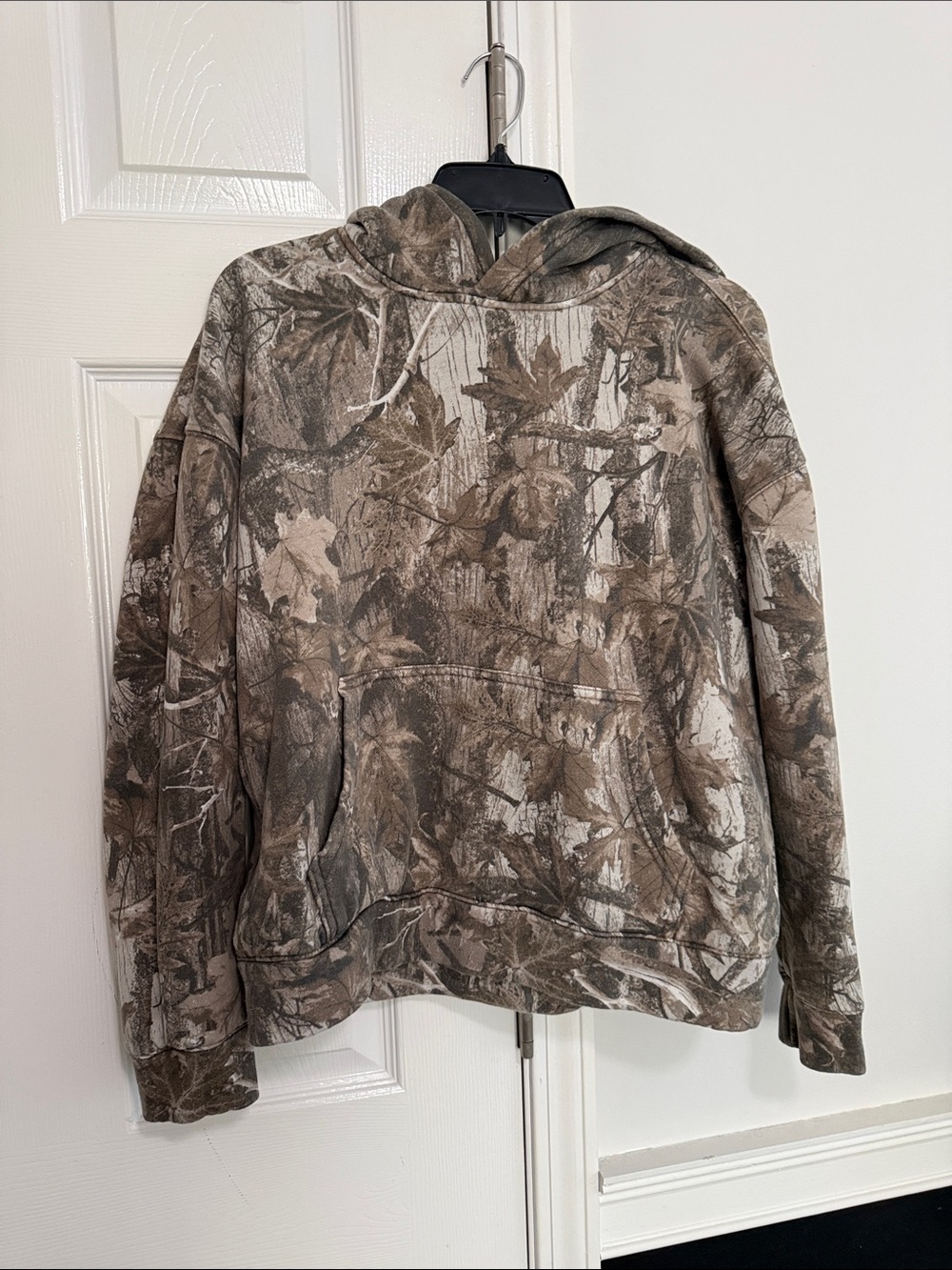 Hollister Boxy Fit Camo Hoodie Brown Size Small